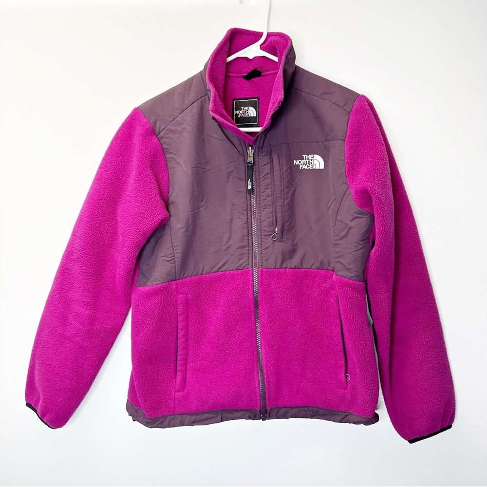 The North Face Women's Size Small Denali Full Zip Fleece Jacket Pockets Magenta